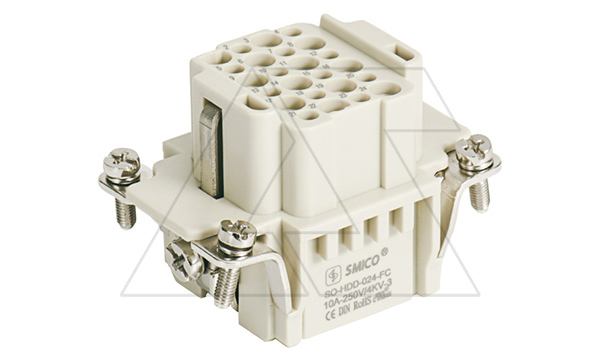 Корпус вставки контактной, размер H6B, тип гнездо, 24+PE, 10A, 250V, обжимной контакт