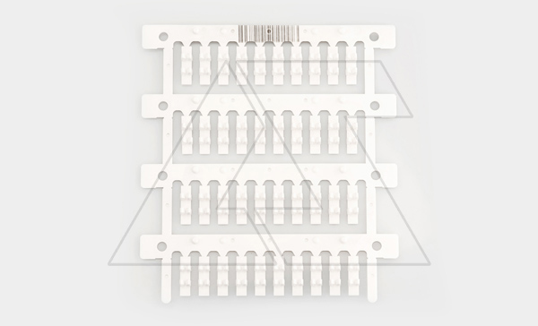 Маркировка проводника MG-TDMO-02 40491, защелкивание, D кабеля 2,9-3,5mm, 1,5-2,5mm2, поле 4x16mm, PC, HF, белая (набор 40 элементов)