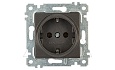 Rita - Розетка 2P+E, дымчатый от интернет-магазина amperkin.by
