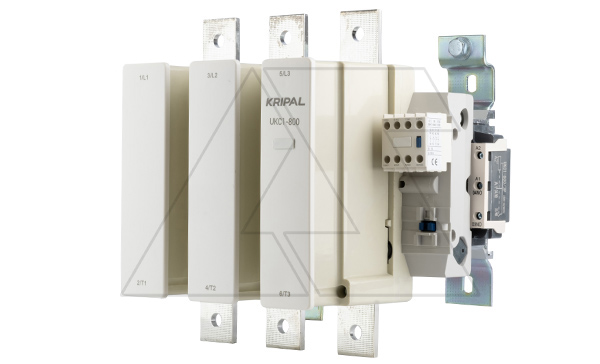 Контактор UKC1-800-22-400AC, 3P, 800A(AC-3), 1600A(AC-1), 450kW(400VAC), Uк=380-450VAC, 2NO+2NC