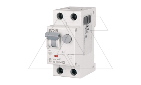 Дифф. авт. выключатель HNB-B6/1N/003, 1P+N, 6A, хар-ка B, 6kA, 30mA, тип АC, 2M