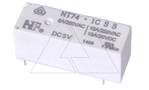Реле NT74 1C S S 8 DC5V, 8А(250VAC/30VDC), 1CO, AgSnO2, 5VDC, IP67