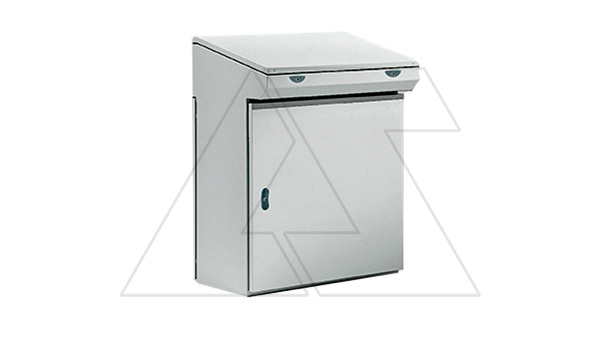 Пульт управления моноблочный 1000x1000x400мм (ВxШxГ) двустор. обсл. с монт. панелью, RAL7035, IP55