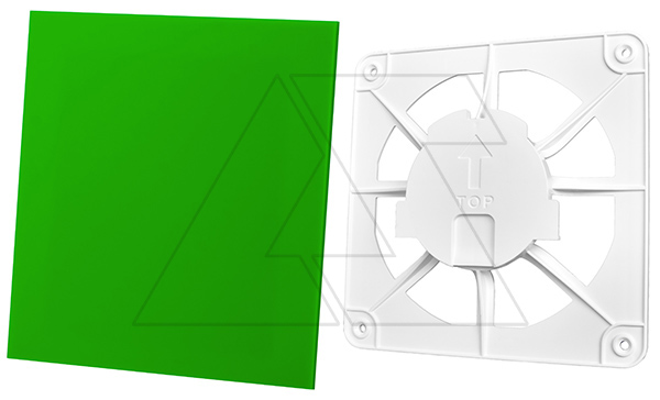 Решетка вентиляционная с панелью декоративной универсальной dRim, пластик, зеленый