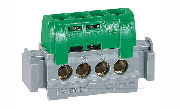 Клеммная колодка "зеленая" 4х1,5-16мм2, L=47мм (стикерованный)