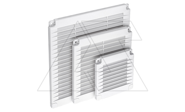 Решетка вентиляционная  с заглушками квадратная 200х200мм, отверстие 170x170мм, пластик, белый