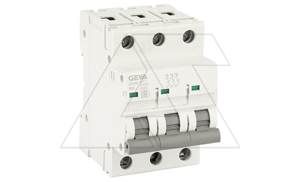 Авт. выключатель GYM8-3P-63B, 3P, 63A, хар-ка B, 4,5kA, 3M
