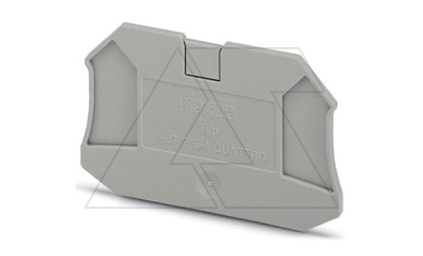 Крышка концевая D-UT 2,5/4-QUATTRO /2,2mm, для винтовых клемм UT 2,5..4-QUATTRO, серая