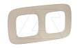 Valena Allure - Рамка 2 поста верт/гориз, тиснение бежевое от интернет-магазина amperkin.by