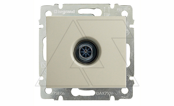 Valena - Розетка TV простая 2400MHz, сл.кость (инд. упаковка)