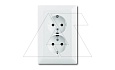 Basic 55 - Розетка 2x2P+E нем. стд.с защитными шторками (белый) от интернет-магазина amperkin.by
