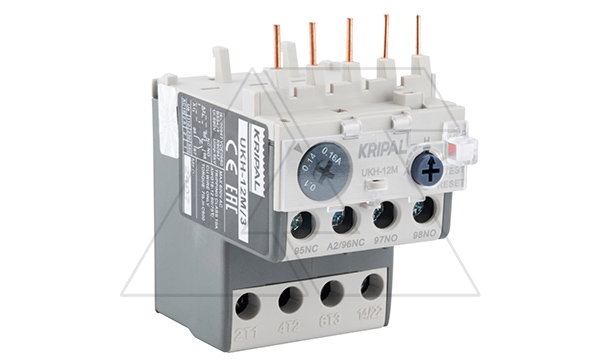 Реле тепловой перегрузки UKH-12M, It=0.1_0.16A, 1NO+1NC, CLASS 10A, прямой монтаж для UKC(D)-6_16M