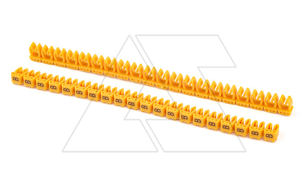 Маркировка кабельная KE2 d=1,5...2,5mm - «B» (желтая) упак.200 шт