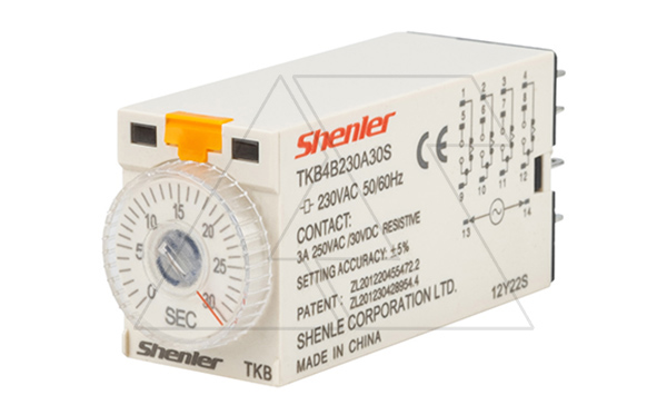 Реле времени TKB4B230A30S 4CO, 5A, 230VAC, задержка включения, LED, 1s-30s±5%, монтаж в цокль SKF14