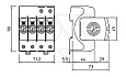 Разрядник V20-3+NPE-280, 4P, Un=230В, Imax=160кА, Up<1.3кВ, класс С от интернет-магазина amperkin.by