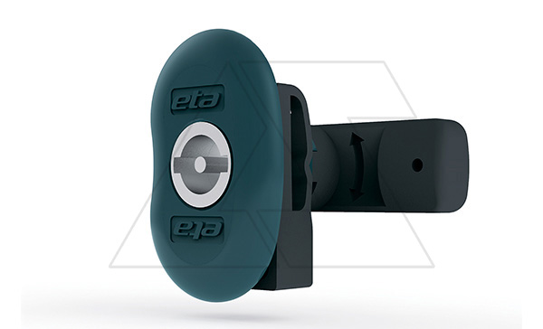 Комплект замка щита EC без лого, вставкой под ключ 3мм с двойной бородкой ECWE002, пластиковый язычок RAL5020