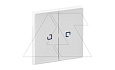 Valena Life - Лицевая панель для выключателя двухклавишного с подсветкой, белая от интернет-магазина amperkin.by