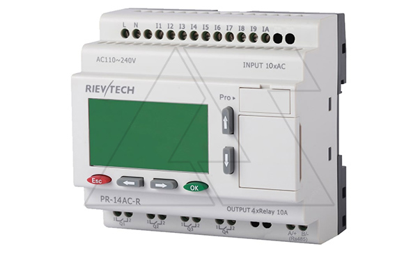 Программируемый логический контроллер PR-14AC-R, 110_240VAC, 10DI, 4RO, RTC, RS232, RS485, ЖКИ Программируемый логический контроллер PR-14AC-R, 110_240VAC, 10DI, 4RO, RTC, RS232, RS485, ЖКИ