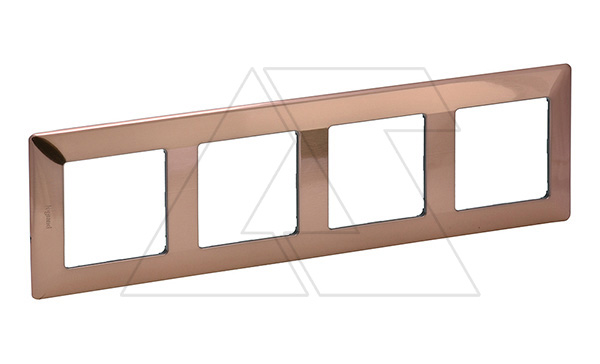 Valena Life - Рамка 4 поста верт/гориз, медь