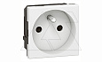Mosaic - Розетка 2P+E, 2М, фр. стандарт, защ. шторки, 4мм.кв,  винт. зажимы, белый от интернет-магазина amperkin.by