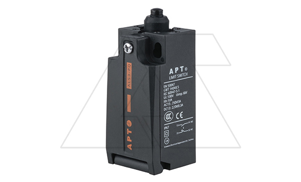 Выключатель концевой ALS3-P, 2NC мгнов., Ith=10A, 3A 240V AC15/24V DC13, пласт. кнопочный толкатель, пласт. корпус, IP67, отв. M20