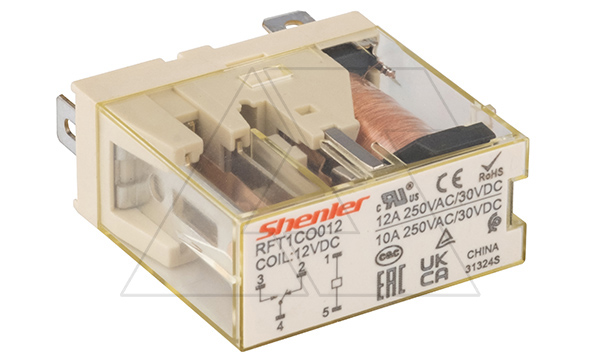 Реле RFT1CO012, 1CO, 12A(250VAC/30VDC), 12VDC
