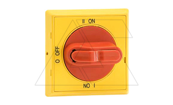 Рукоятка выносная OHYS2AJE011 селекторная для OT16...125F_C, желто-красная IP65 блок. 3 замками без оси
