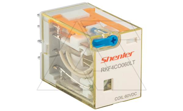 Реле RKF4CO060LT, 4CO, 6A(250VAC/30VDC), 60VDC, мех. индикация, тест-кнопка с блокировкой, LED