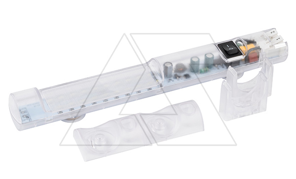 Светильник светодиодный STL 3W 48-265VAC 300Lm с выкл., крепл. винт/магнит/клипса, 252х32мм, пружинная клемма