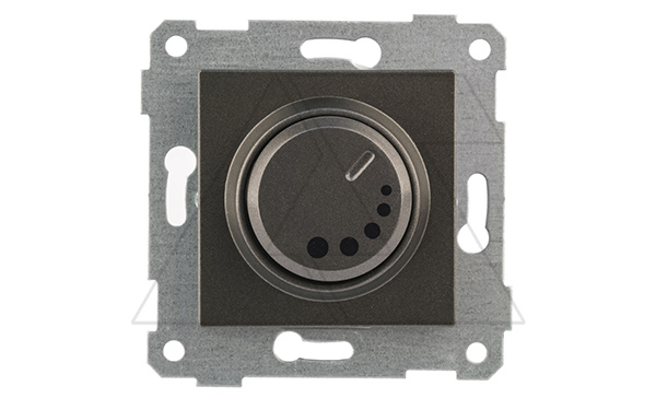 Rita - Светорегулятор (RL) с подсветкой, поворотный, 1000 Вт, дымчатый