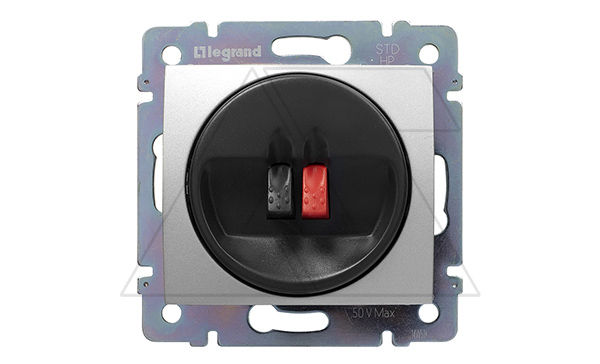 Valena - Розетка для динамиков одинарная, алюминий