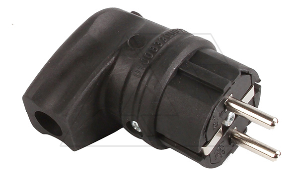 Tena - Вилка 2P+E угловая, IP44, черный