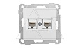 21 - Розетка 2хRJ-45 кат. 6 UTP, белый от интернет-магазина amperkin.by