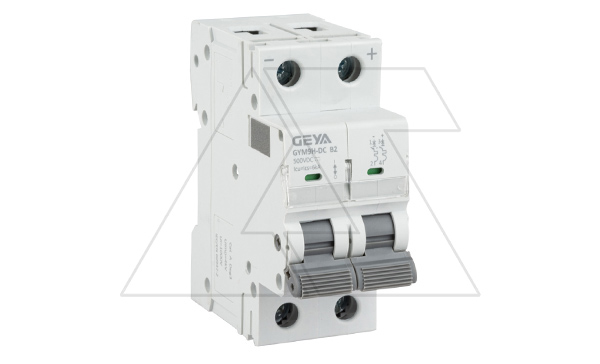 Авт. выкл. GYM9HDC-2P-2B, 2P, 2A, хар-ка B, 6kA, 250VDC, 2M