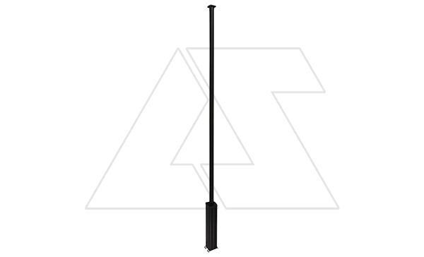 Колонна Snap-On 3,35m, основание 0,68m на 4 секции, корпус из алюминия, крышка ПВХ, цвет черный