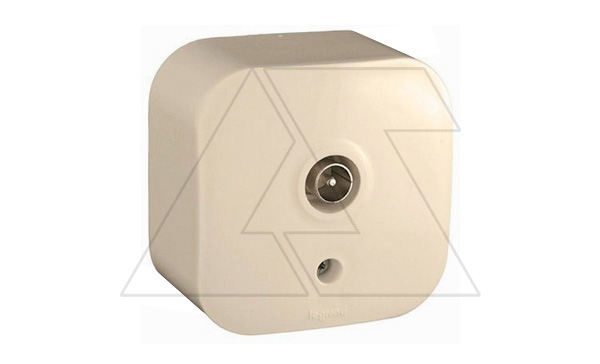 Quteo - Розетка TV простая 1.5dB,накладной монтаж, сл. кость