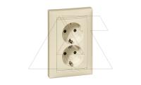 Valena - Розетка 2x2P+E нем. станд. со шторками, сл.кость