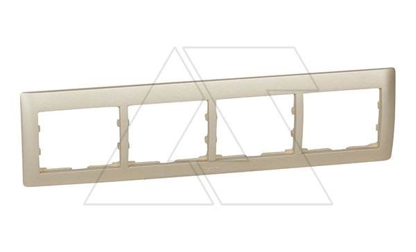 Galea Life - Рамка на 4 поста горизонтальная, Titanium