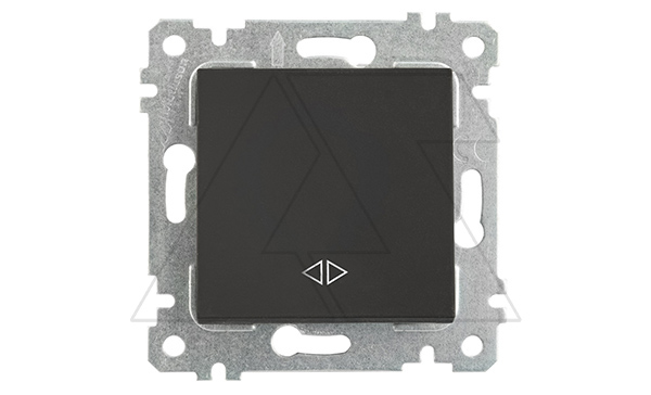 Rita - Выключатель промежуточный, пруж. зажимы, черный мат