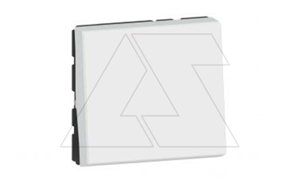 Mosaic - Выключатель кнопочный 6А, 2М, пруж. зажимы, белый