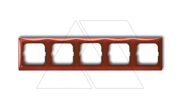 Basic 55 - Рамка на 5 постов (красный, блистер)