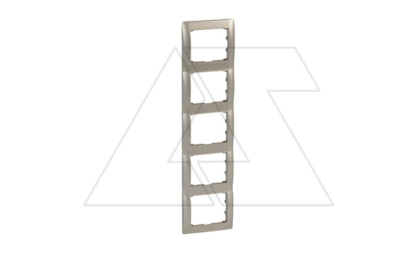 Galea Life - Рамка на 5 постов вертикальная, Titanium