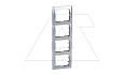 Galea Life - Рамка Metallic на 4 поста вертикальная, Brushed Aluminium от интернет-магазина amperkin.by