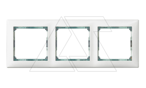 Valena - Рамка 3-поста, белая/кристалл