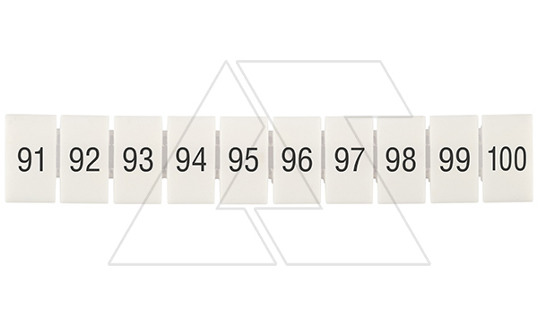 Маркировка клеммных модулей CA509/K5/H/91-100 для клемм 5mm, гориз. "91..100" (упак. 100шт.)