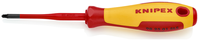 Отвёртка PlusMinus Pozidriv PZ/S 1 Slim VDE 1000V, длина стержня 80 мм, L-187 мм (KNIPEX)