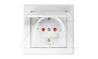 JOWISZ - Розетка 2P+E IP44 с крышкой, со шторками, белый