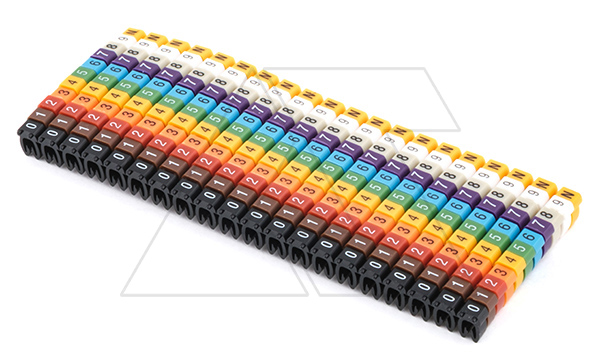 Маркировка кабеля KE1  (0,75...1,5мм.кв) - «I» (желтый) упак.200 шт