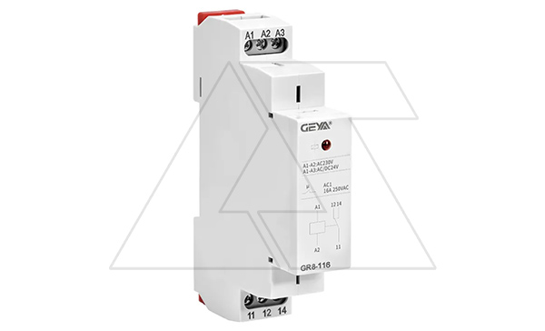 Реле промежуточное модульное GR8-116-230, 1CO, 16A(250VAC/24VDC), 230VAC/24VAC/DC, LED, 1M