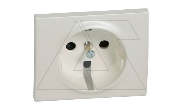 Galea Life - Обрамление для розетки 2Р+Е нем.стд. со шторками, Pearl